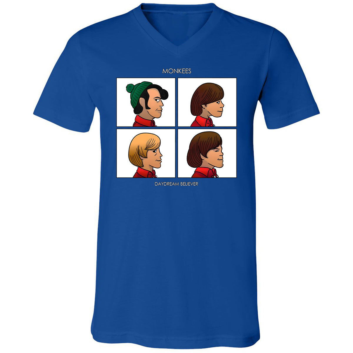 Unisex V-Neck T-Shirt - CM7UKVFY - True Royal - 4