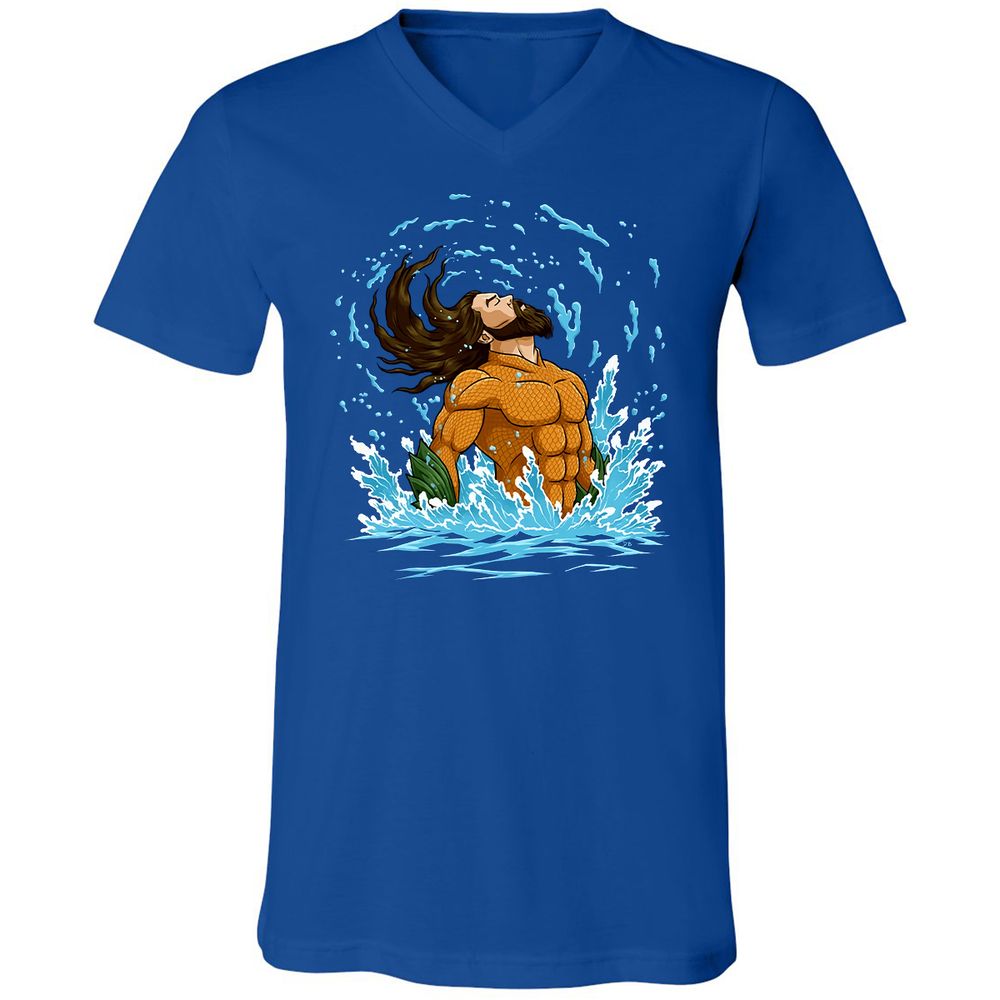 Unisex V-Neck T-Shirt - WK6BK53N - True Royal - 4