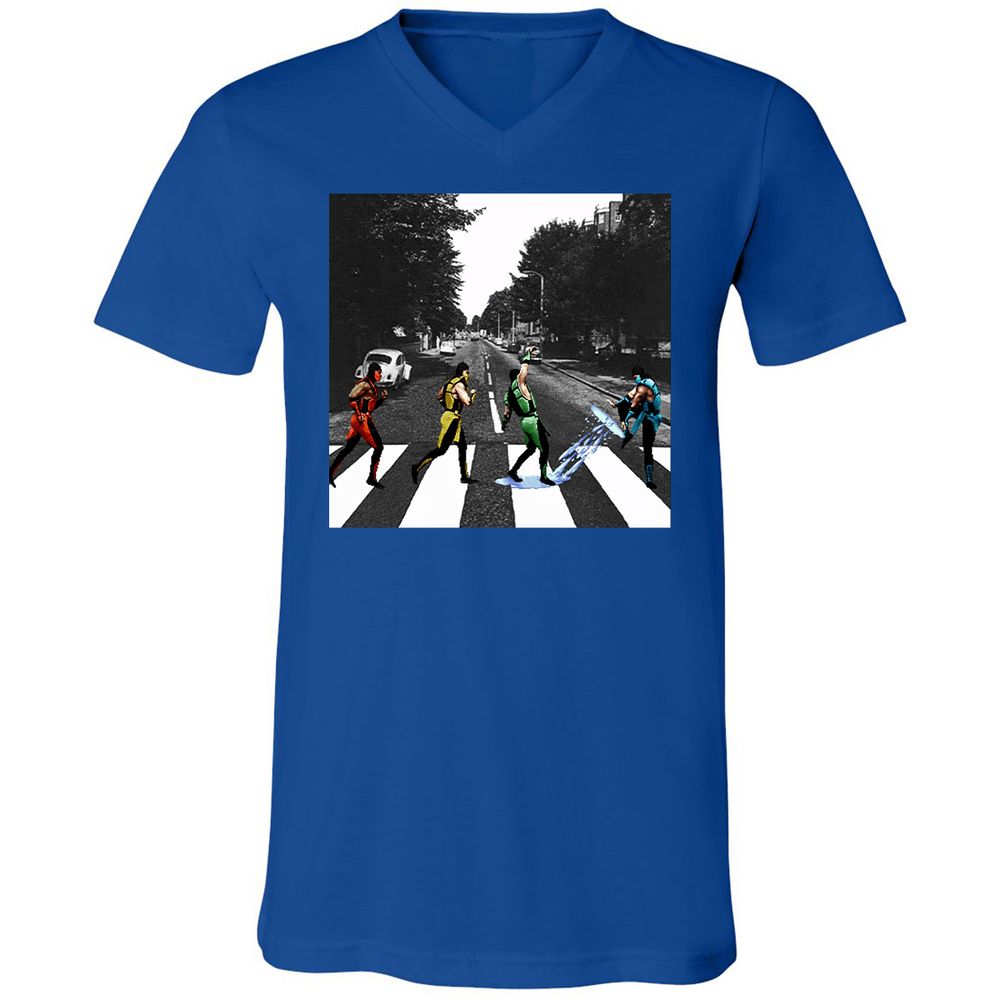 Unisex V-Neck T-Shirt - WGRSL124 - True Royal - 4