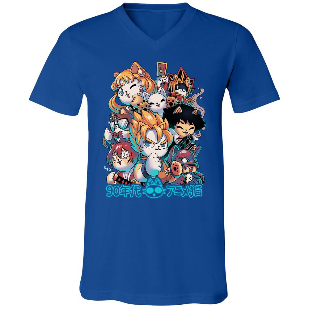 Unisex V-Neck T-Shirt - Z3YFLQVN - True Royal - 4