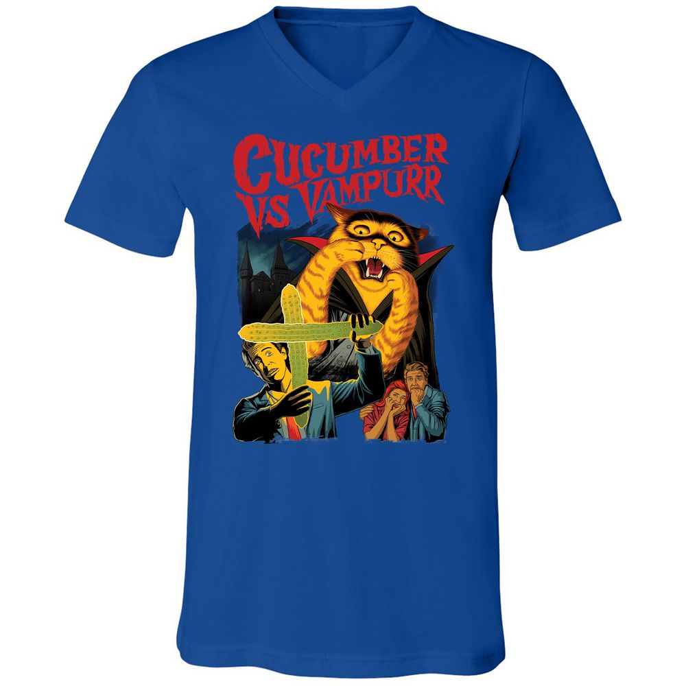 Unisex V-Neck T-Shirt - 3GF5JTE6 - True Royal - 4