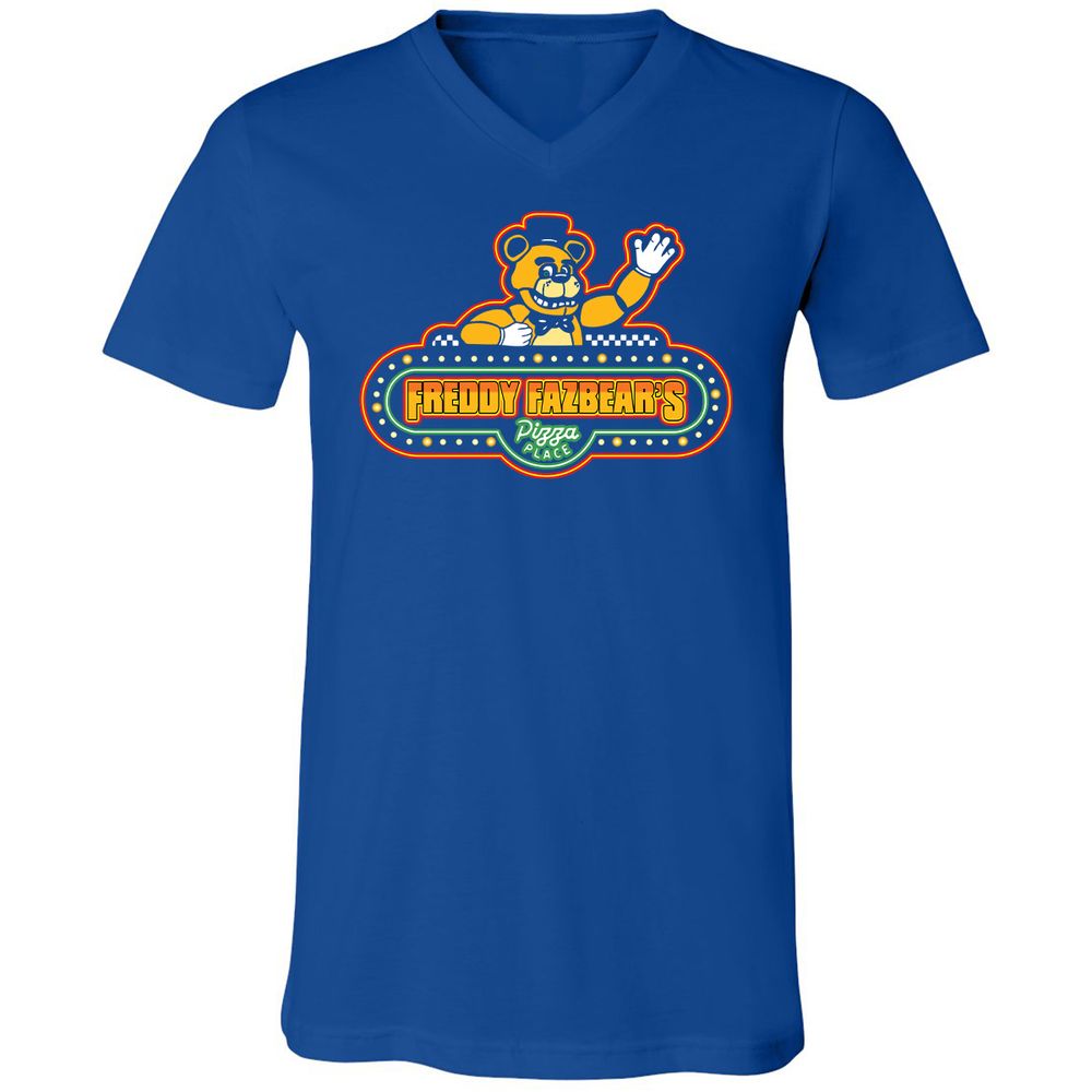Unisex V-Neck T-Shirt - 1QRD4ADX - True Royal - 4