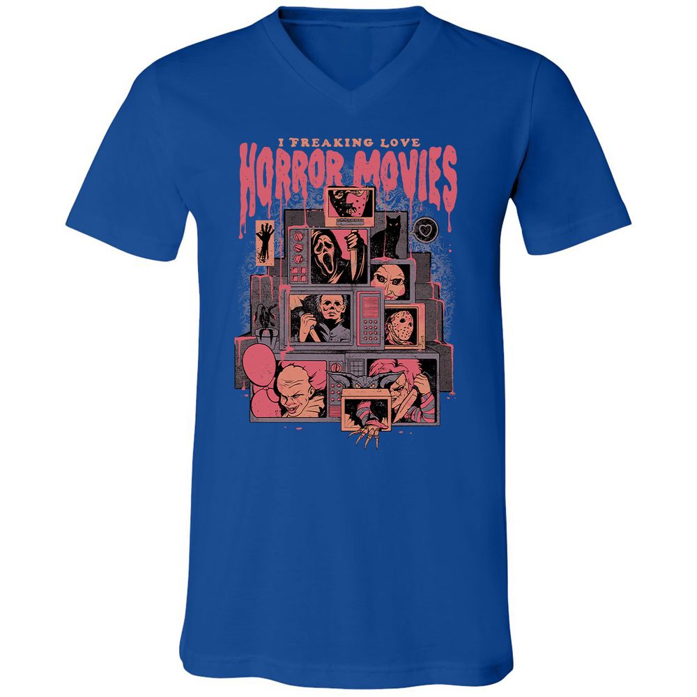 Unisex V-Neck T-Shirt - FFGGDW45 - True Royal - 4