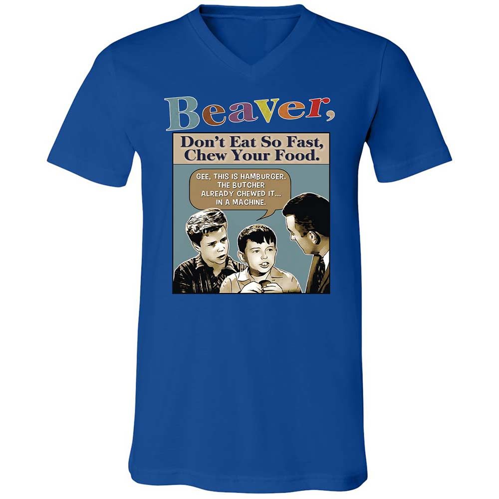 Unisex V-Neck T-Shirt - P4D9LL38 - True Royal - 4