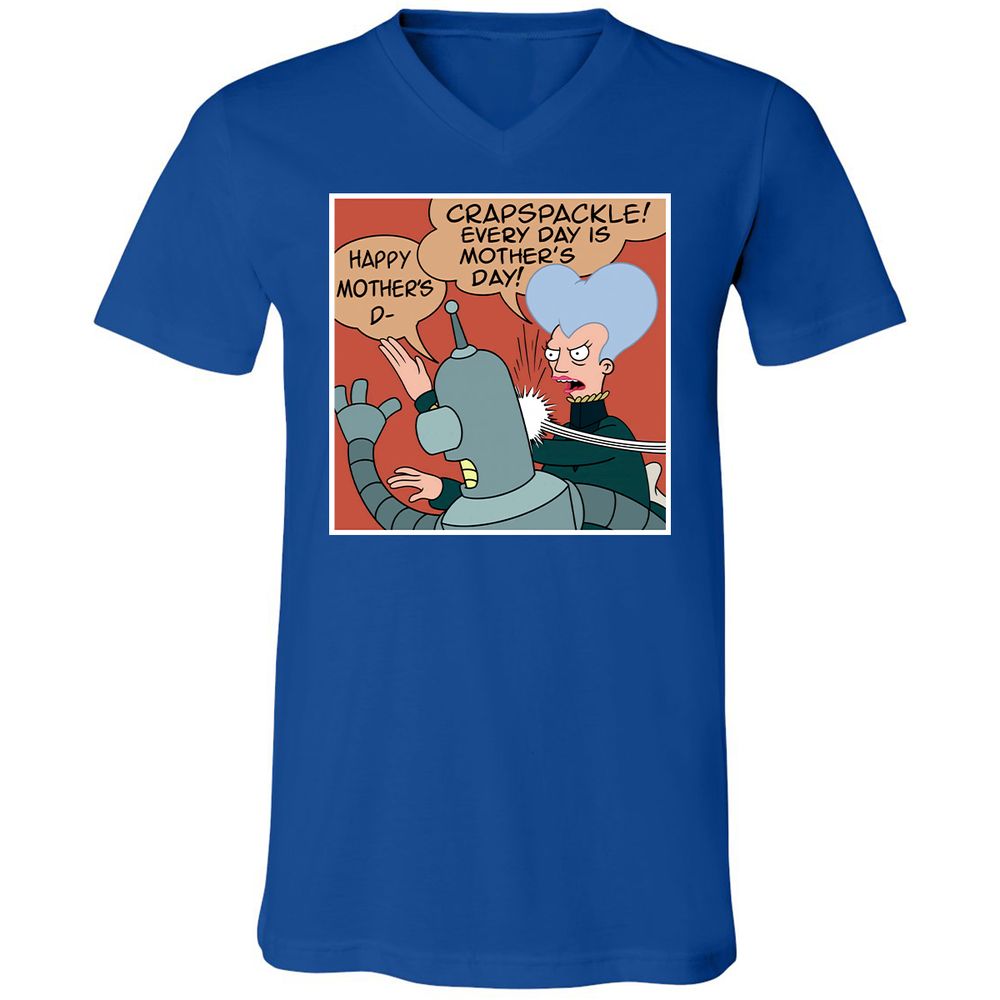 Unisex V-Neck T-Shirt - EB1UMZQA - True Royal - 4