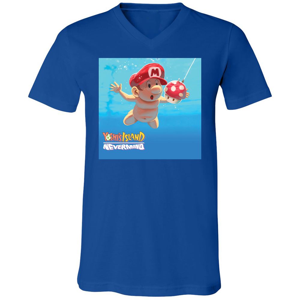 Unisex V-Neck T-Shirt - L7XCG5RH - True Royal - 4