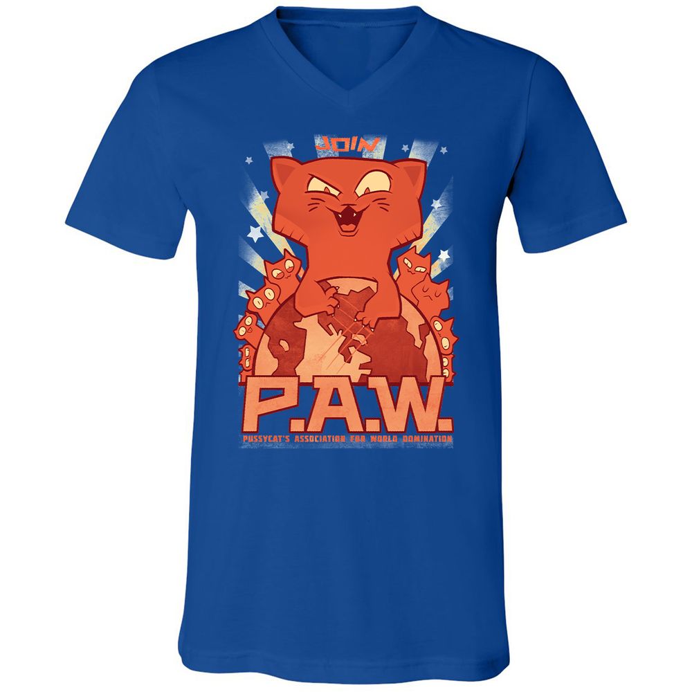 Unisex V-Neck T-Shirt - HMCAWK44 - True Royal - 4