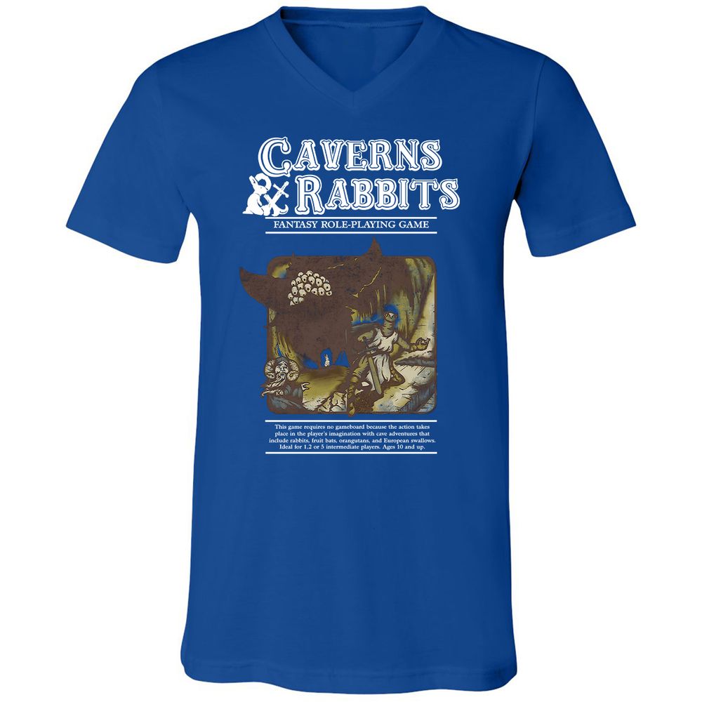 Unisex V-Neck T-Shirt - 8YSVR7MF - True Royal - 4