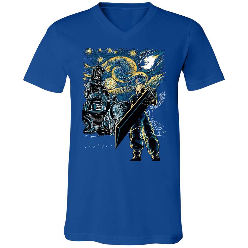 Unisex V-Neck T-Shirt - BH7BAXPF - True Royal - 4