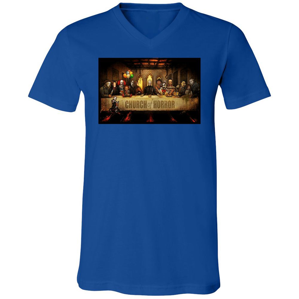 Unisex V-Neck T-Shirt - C2L6UWV1 - True Royal - 4