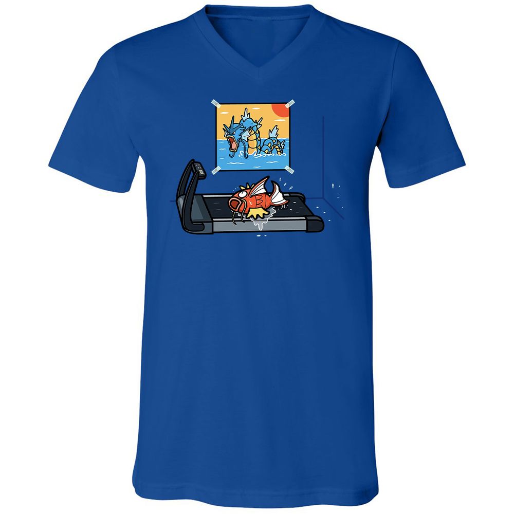 Unisex V-Neck T-Shirt - EGMUSM6H - True Royal - 4