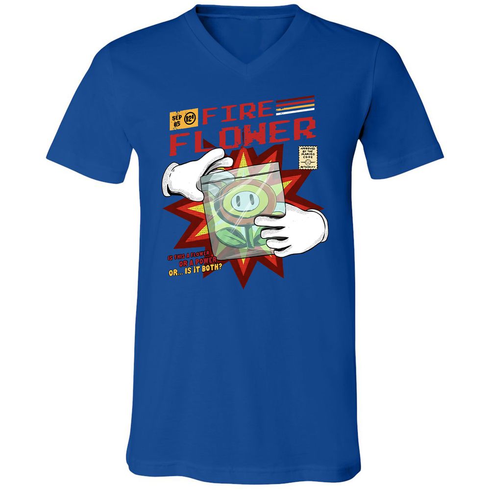 Unisex V-Neck T-Shirt - Y7EM8ZXW - True Royal - 4