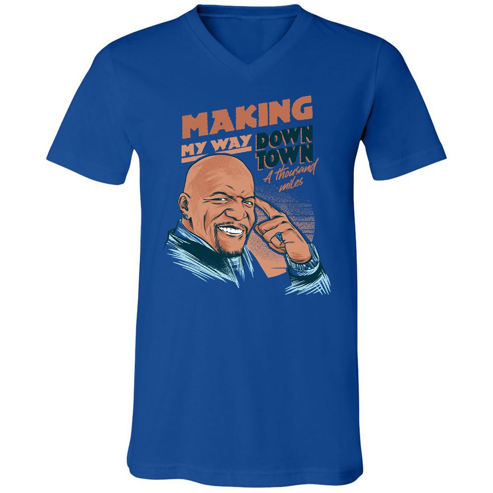 Unisex V-Neck T-Shirt - M39DWMJ2 - True Royal - 4