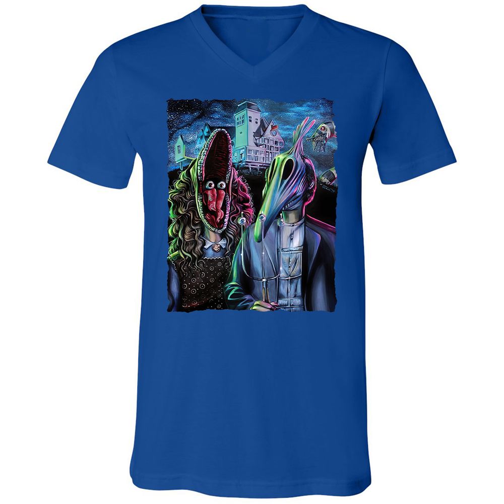 Unisex V-Neck T-Shirt - W5AT9T8Q - True Royal - 4