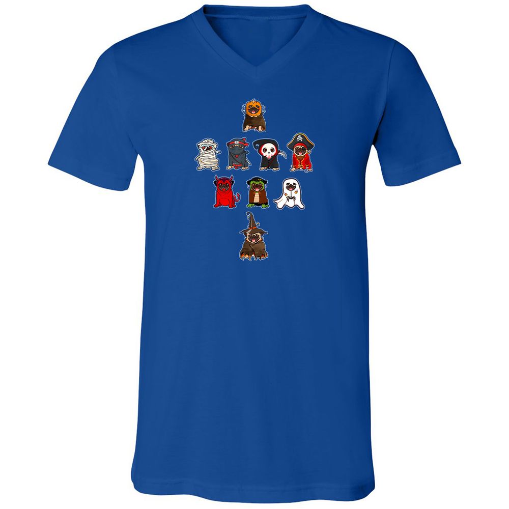 Unisex V-Neck T-Shirt - DHMY9NTN - True Royal - 4