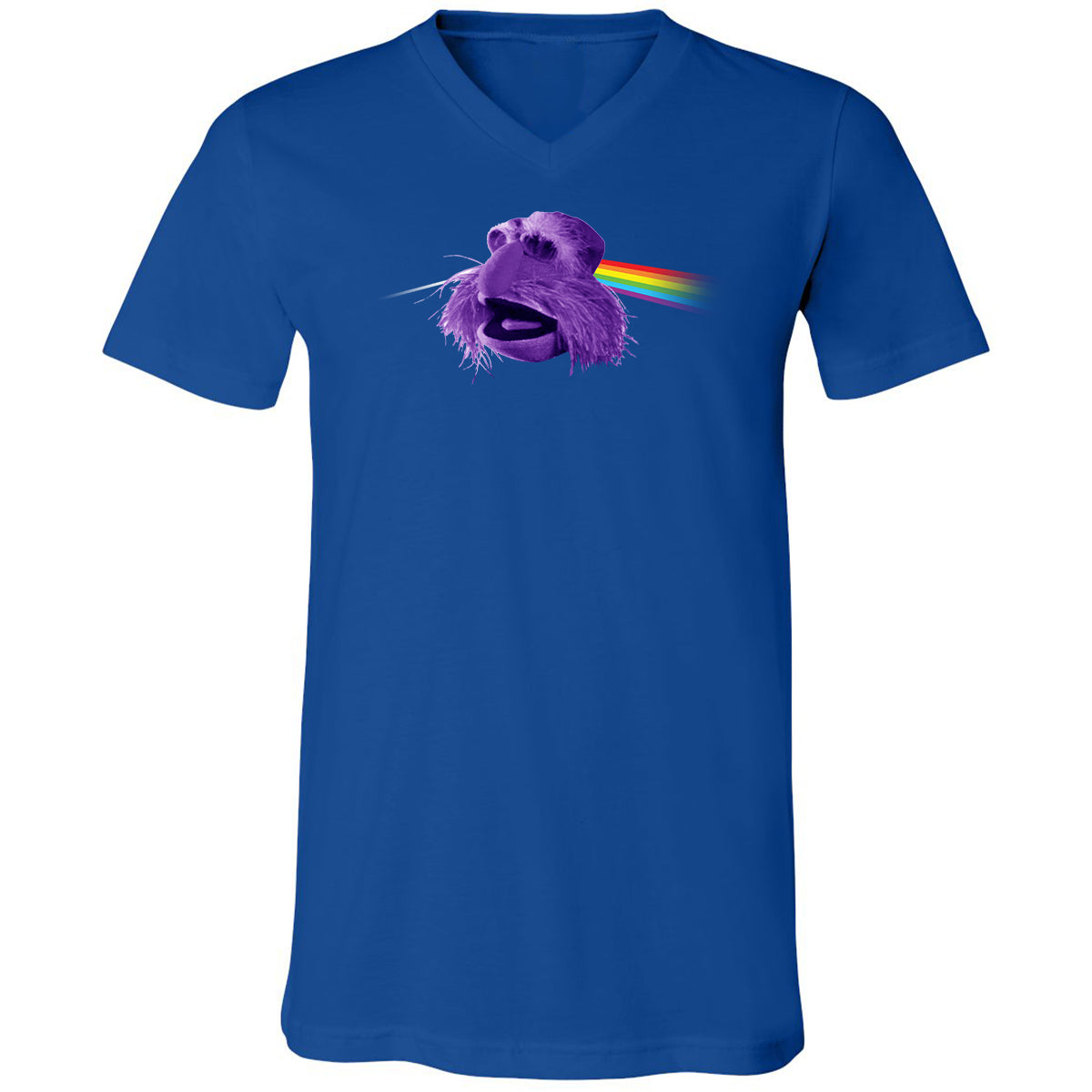 Unisex V-Neck T-Shirt - 9HXWZZUJ - True Royal - 4
