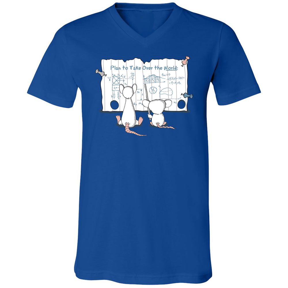 Unisex V-Neck T-Shirt - ED2JNN24 - True Royal - 4