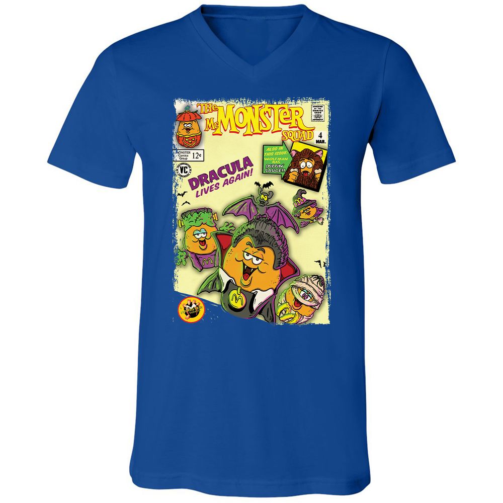 Unisex V-Neck T-Shirt - FUSW7T6Q - True Royal - 4