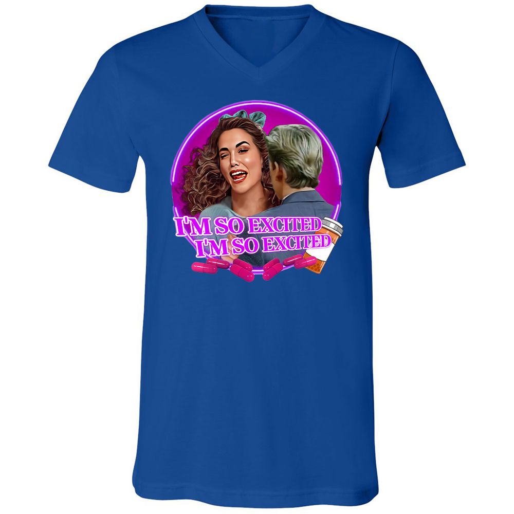 Unisex V-Neck T-Shirt - KUCZW25H - True Royal - 4