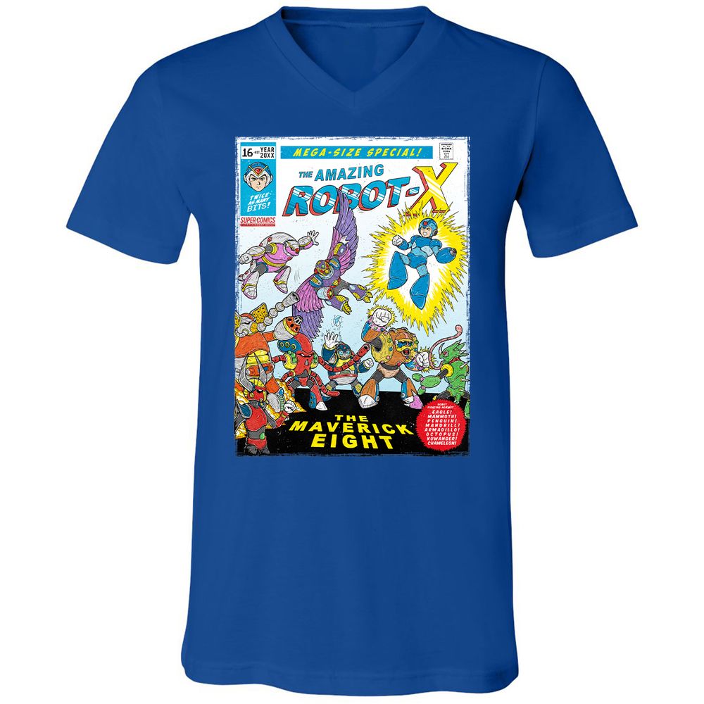 Unisex V-Neck T-Shirt - 6KNQZDAD - True Royal - 4