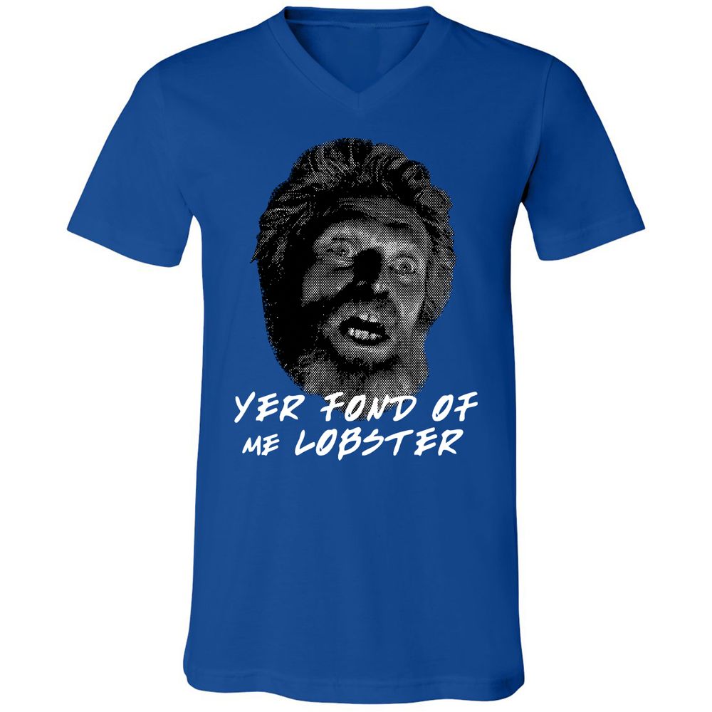 Unisex V-Neck T-Shirt - YQK4AUJL - True Royal - 4