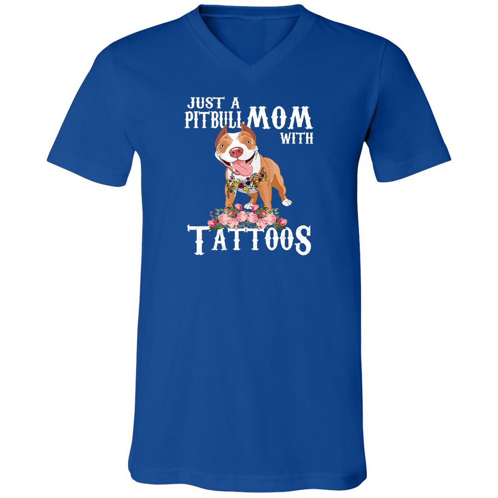 Unisex V-Neck T-Shirt - NPU6C6TL - True Royal - 4