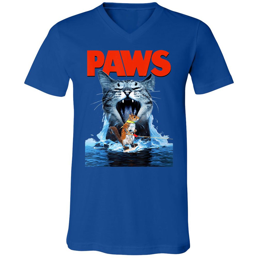 Unisex V-Neck T-Shirt - C9VJ5AGC - True Royal - 4