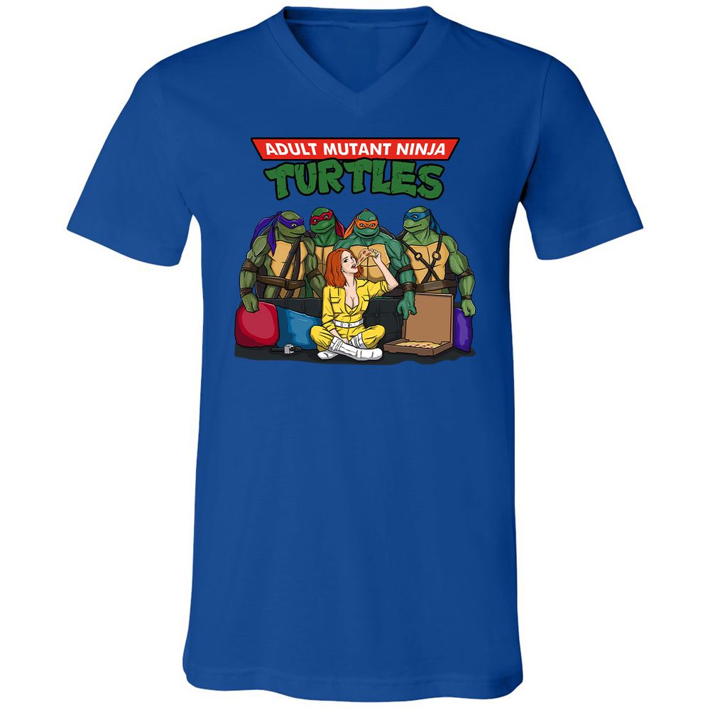 Unisex V-Neck T-Shirt - FBJ6BTTV - True Royal - 4