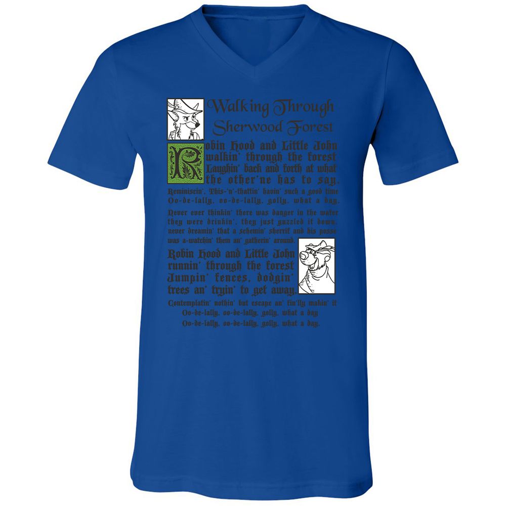 Unisex V-Neck T-Shirt - A6LYJTGA - True Royal - 4