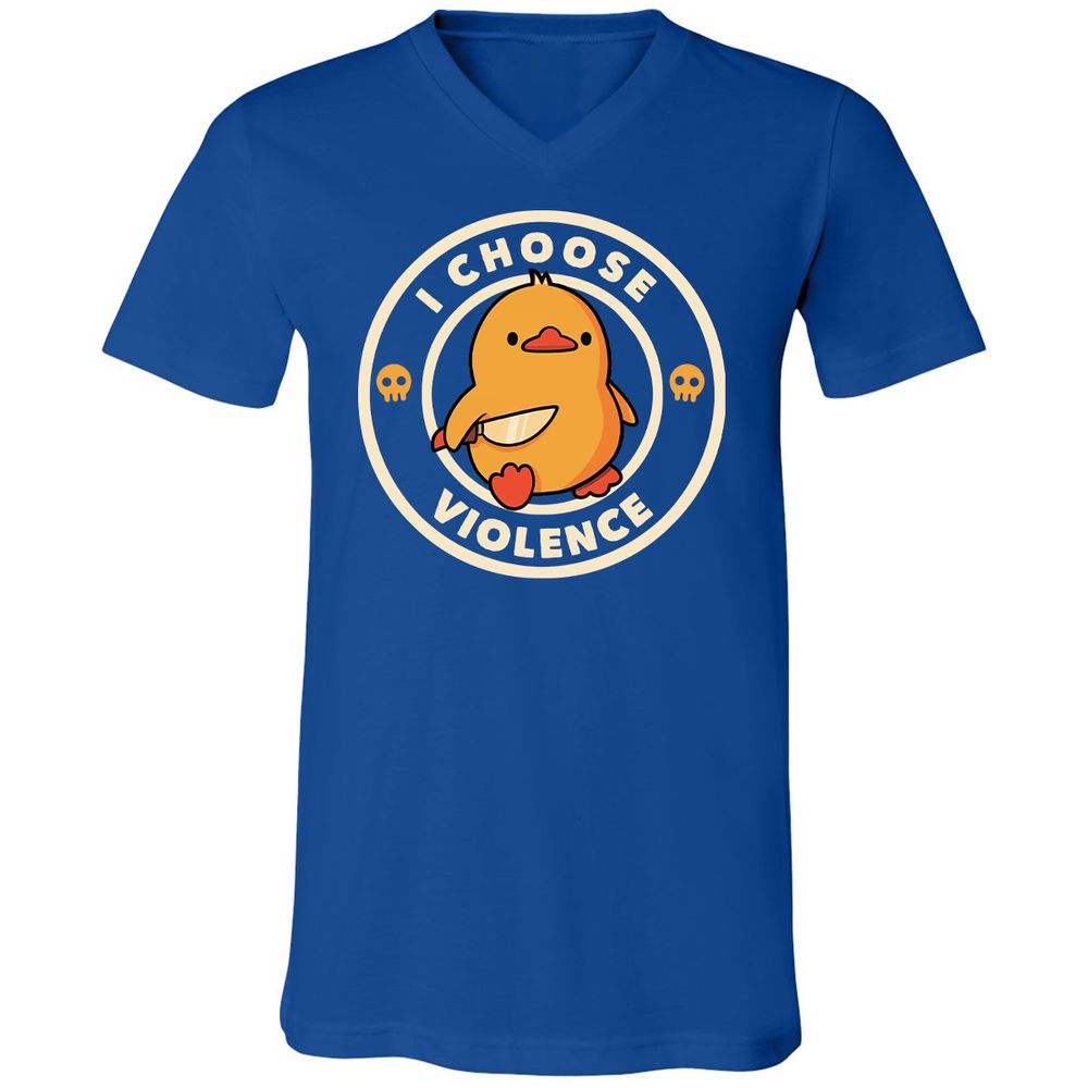 Unisex V-Neck T-Shirt - K9V2VAXA - True Royal - 4