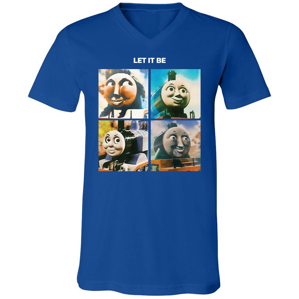 Unisex V-Neck T-Shirt - 72GWQUHN - True Royal - 4
