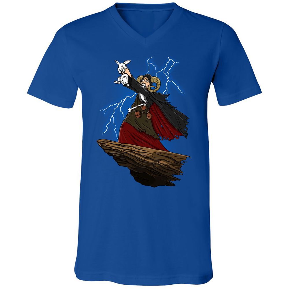 Unisex V-Neck T-Shirt - EZUXKW6N - True Royal - 4