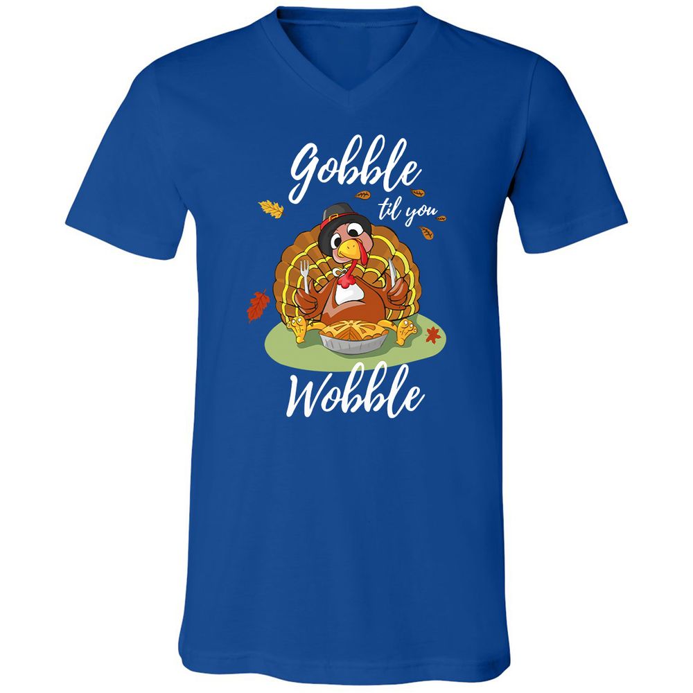 Unisex V-Neck T-Shirt - 8944CQQX - True Royal - 4