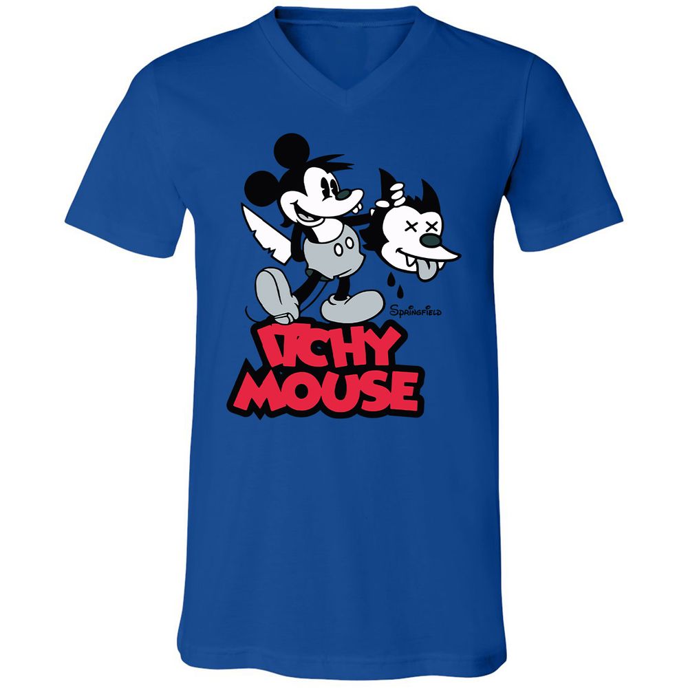 Unisex V-Neck T-Shirt - R846X8HA - True Royal - 4