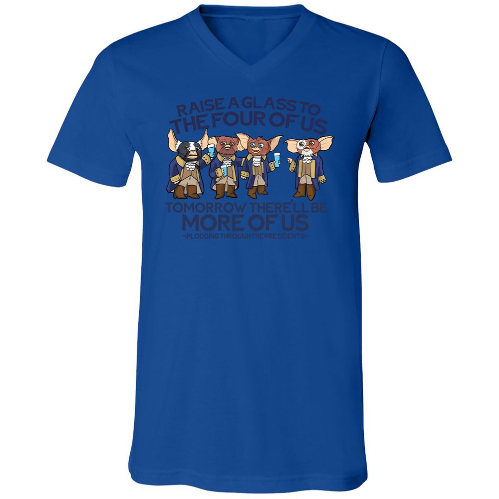 Unisex V-Neck T-Shirt - RBMQ4WXB - True Royal - 4