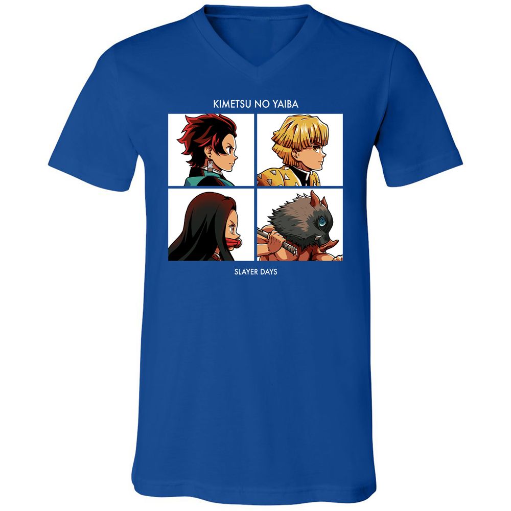 Unisex V-Neck T-Shirt - FNQ3LY16 - True Royal - 4