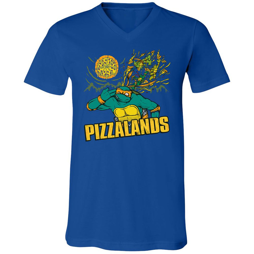 Unisex V-Neck T-Shirt - UQR9CC7Q - True Royal - 4