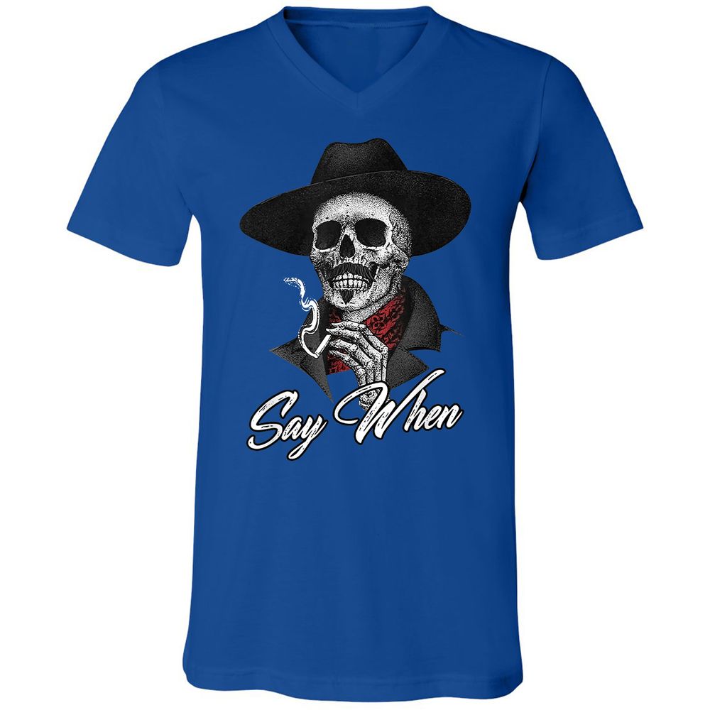Unisex V-Neck T-Shirt - 5ZPEVTYX - True Royal - 4