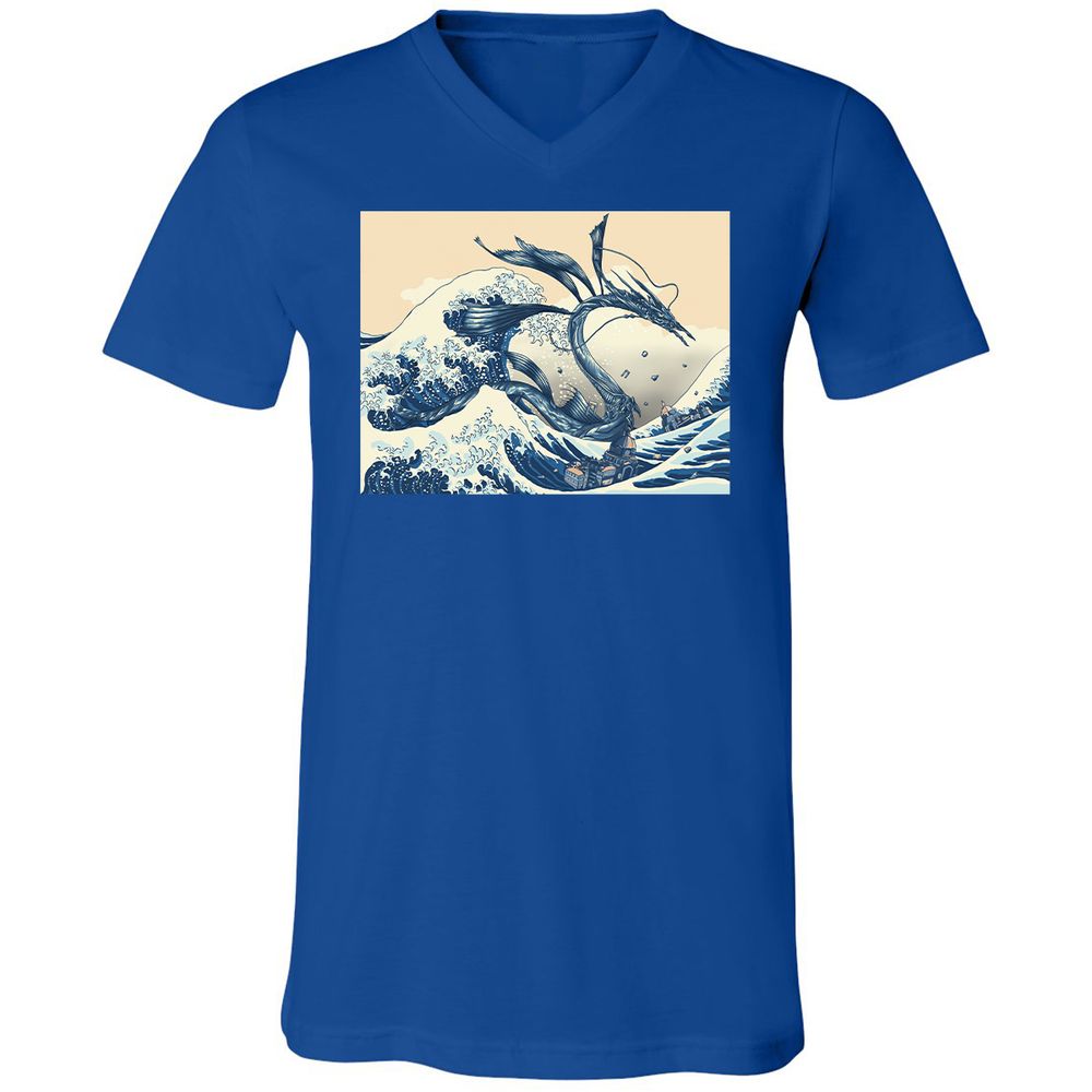 Unisex V-Neck T-Shirt - 6ASM7XRS - True Royal - 4
