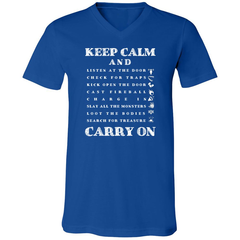 Unisex V-Neck T-Shirt - ZYDH2HSP - True Royal - 4