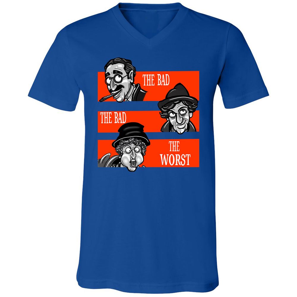 Unisex V-Neck T-Shirt - YXNJ74KD - True Royal - 4