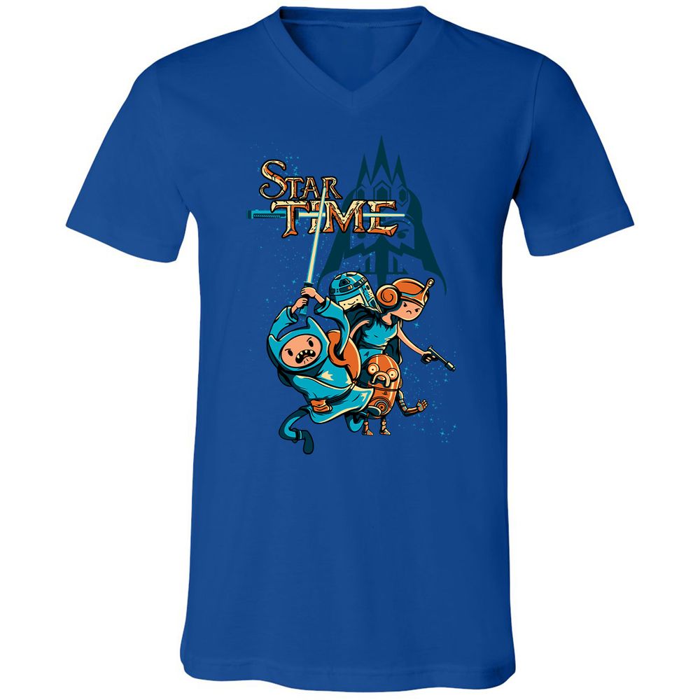 Unisex V-Neck T-Shirt - EL2NDQ5K - True Royal - 4
