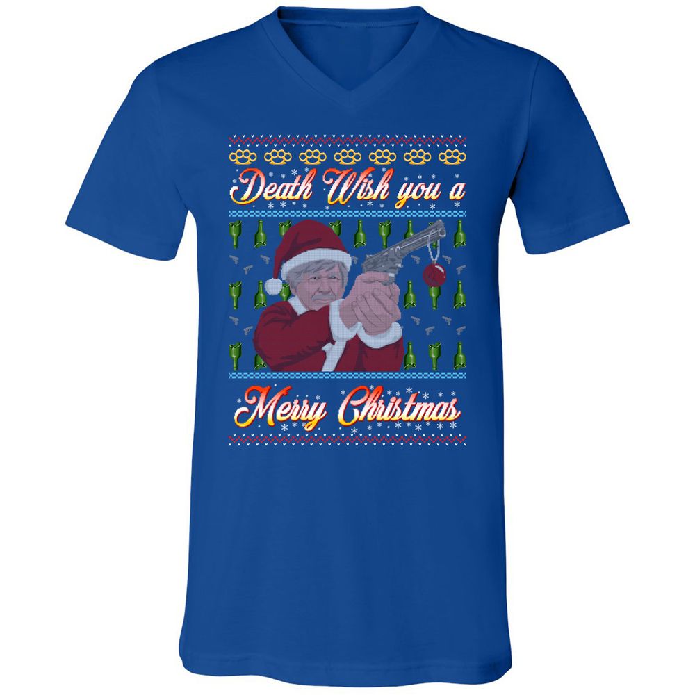 Unisex V-Neck T-Shirt - FZVM2GH4 - True Royal - 4