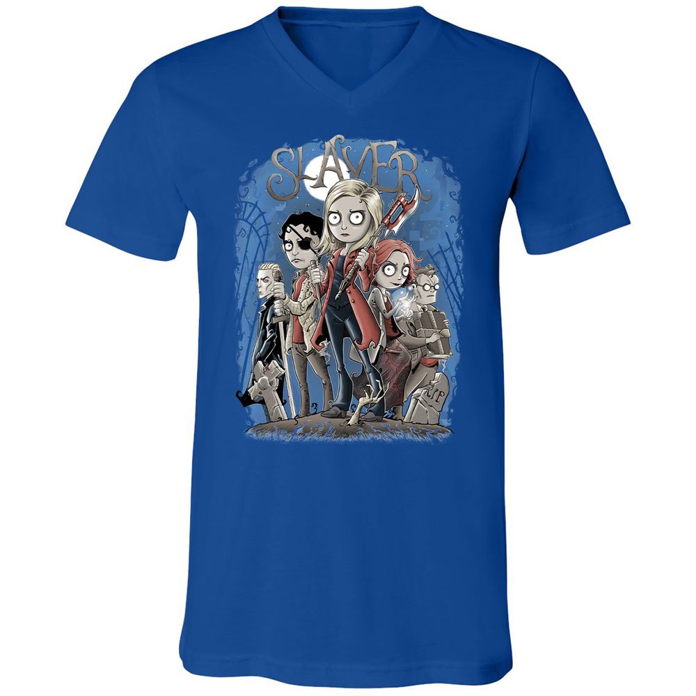 Unisex V-Neck T-Shirt - X28B66NS - True Royal - 4