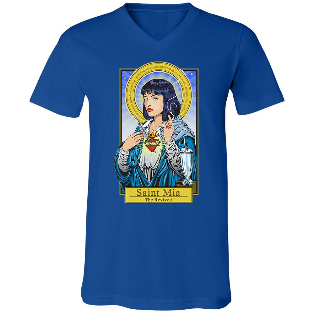 Unisex V-Neck T-Shirt - 1NZ6XVTB - True Royal - 4