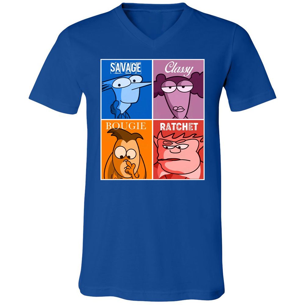 Unisex V-Neck T-Shirt - 4541EUWJ - True Royal - 4