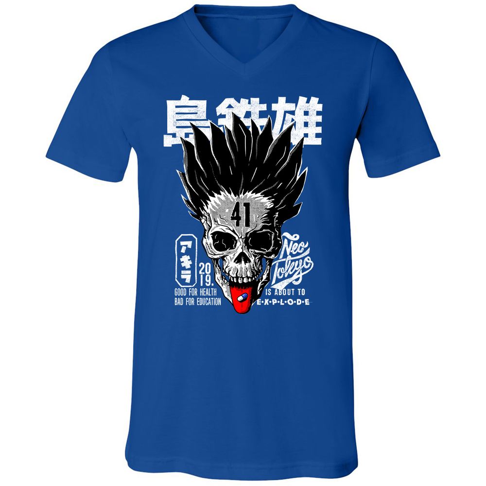 Unisex V-Neck T-Shirt - JP28EYZJ - True Royal - 4