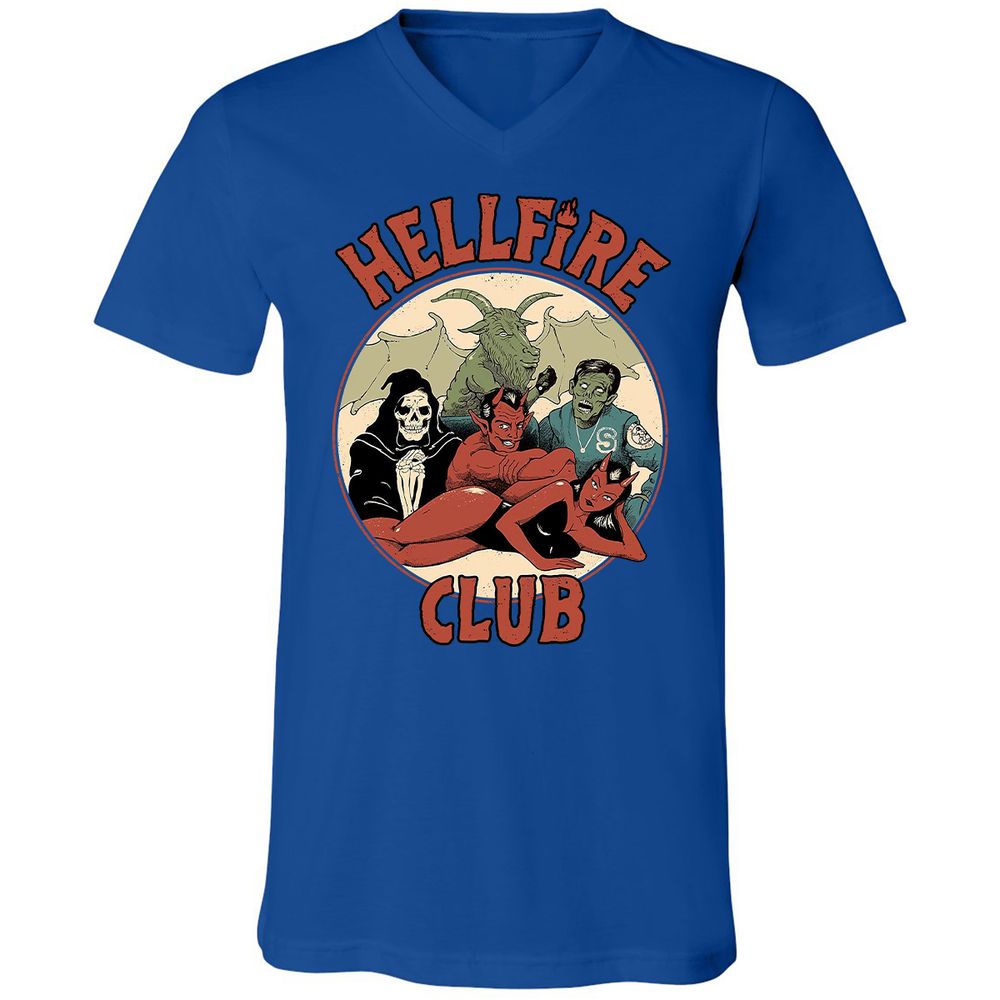 Unisex V-Neck T-Shirt - WQ2ADANK - True Royal - 4