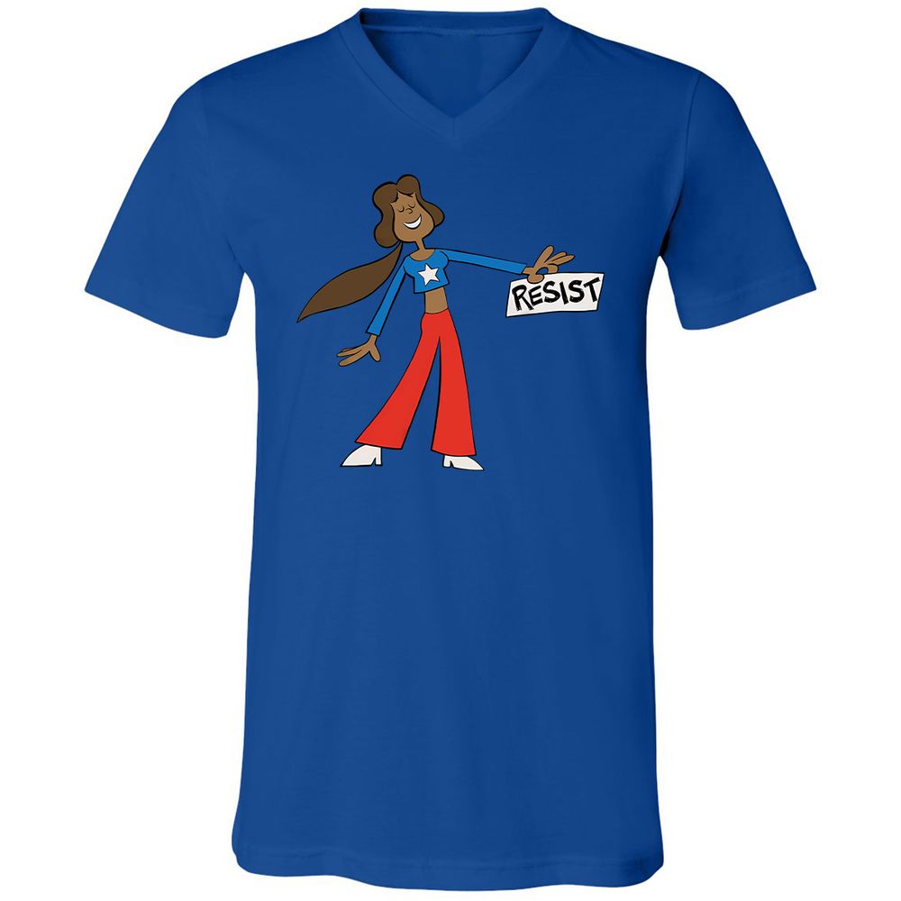 Unisex V-Neck T-Shirt - PWAZPWNF - True Royal - 4