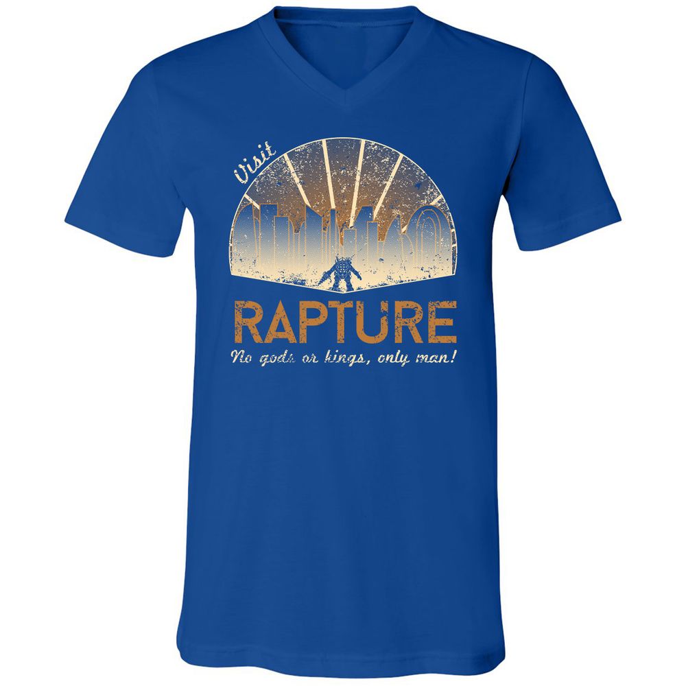 Unisex V-Neck T-Shirt - 1EGHDXGF - True Royal - 4